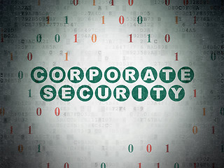 Image showing Protection concept: Corporate Security on Digital Data Paper background