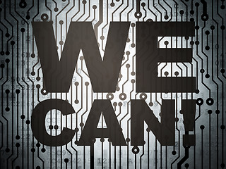 Image showing Business concept: circuit board with We Can!