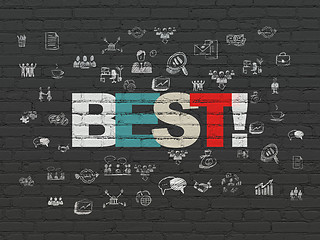 Image showing Finance concept: Best! on wall background