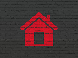 Image showing Business concept: Home on wall background