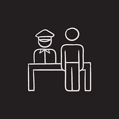 Image showing Airport security  sketch icon.