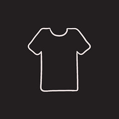 Image showing T-shirt sketch icon.