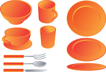 Image showing Dining set illustration