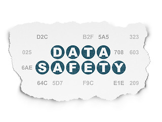 Image showing Information concept: Data Safety on Torn Paper background