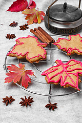 Image showing Symbolic autumn cookies