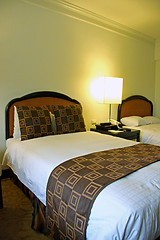 Image showing Hotel bedroom