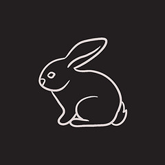 Image showing Rabbit sketch icon.