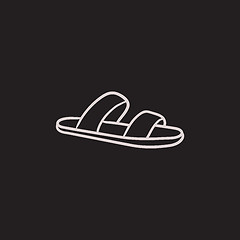 Image showing Flip-flops sketch icon.