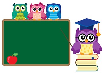 Image showing Stylized school owl theme image 4