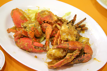 Image showing Fried crabs