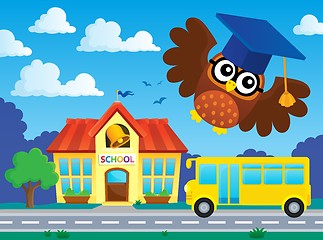 Image showing Stylized school owl theme image 2