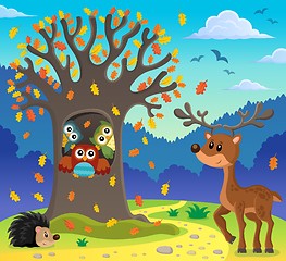 Image showing Owl tree theme image 5