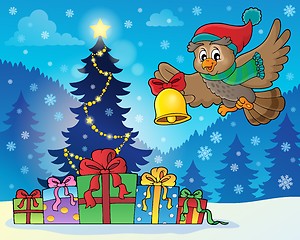 Image showing Christmas owl theme image 7