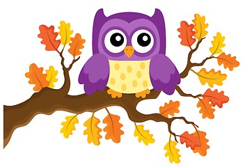 Image showing Autumn owl theme image 1