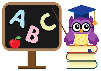 Image showing Stylized school owl theme image 1