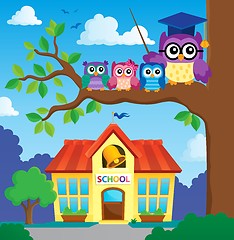 Image showing Stylized school owl theme image 7