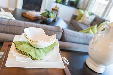 Image showing Close Up Abstract of Table Setting in House
