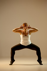 Image showing The women dancing hip hop choreography