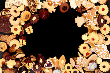 Image showing christmas cookies and gingerbread from czech republic