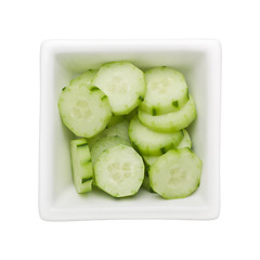 Image showing Sliced Japanese cucumber