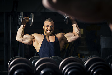 Image showing a strong male bodybuilder
