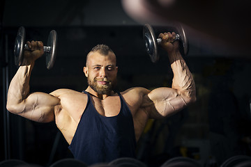 Image showing a strong male bodybuilder
