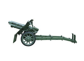 Image showing Artillery gun isolated over white