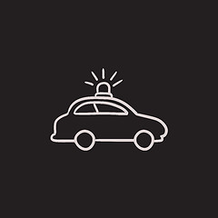 Image showing Police car sketch icon.