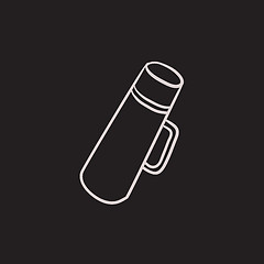 Image showing Thermos sketch icon.