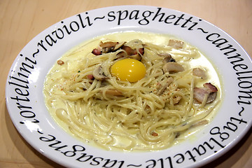 Image showing Spaghetti carbonara