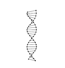 Image showing Pictogram of DNA Symbol Isolated