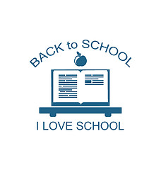 Image showing Back to School Logo Flat Icon