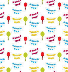 Image showing Seamless Pattern with Bunting Party Flags for Your Designs