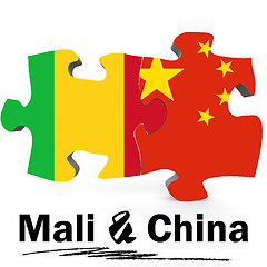 Image showing China and Mali flags in puzzle 