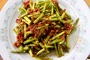 Image showing Spicy asparagus