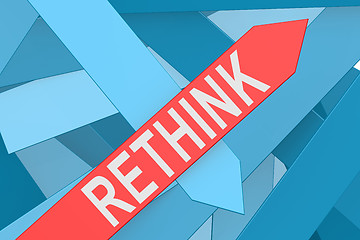 Image showing Rethink arrow pointing upward