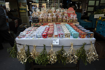 Image showing Souvenir shop at famous Havels Market in first week of Advent in Christmas