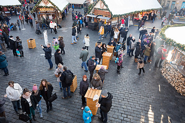 Image showing Christmas market at Old Town Square in Prague