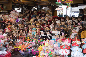 Image showing Souvenir shop at famous Havels Market in first week of Advent in Christmas