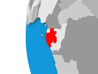 Image showing Gabon on globe