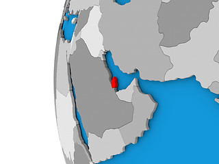 Image showing Qatar on globe