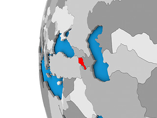 Image showing Armenia on globe