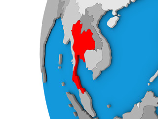 Image showing Thailand on globe