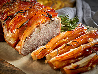 Image showing roasted pork slices