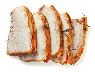 Image showing roasted pork slices