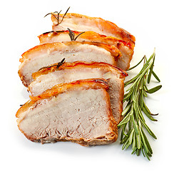 Image showing roasted pork slices