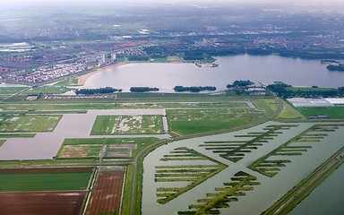 Image showing Green terrian aerial view