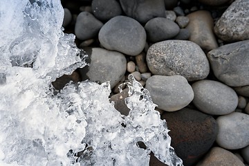 Image showing Ice frozen into stones