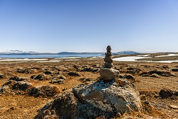 Image showing Stack of rough stones