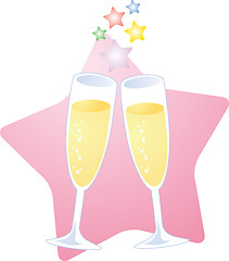 Image showing Champagne toast